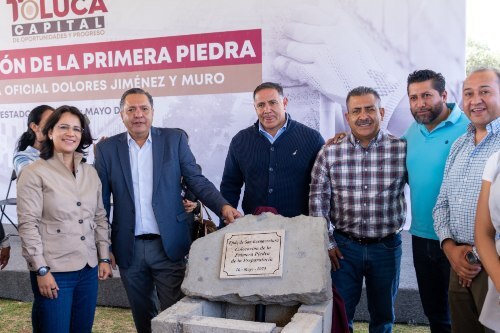 Colocan Primera Piedra de la Preparatoria Dolores Jiménez y Muro, en San Buenaventura